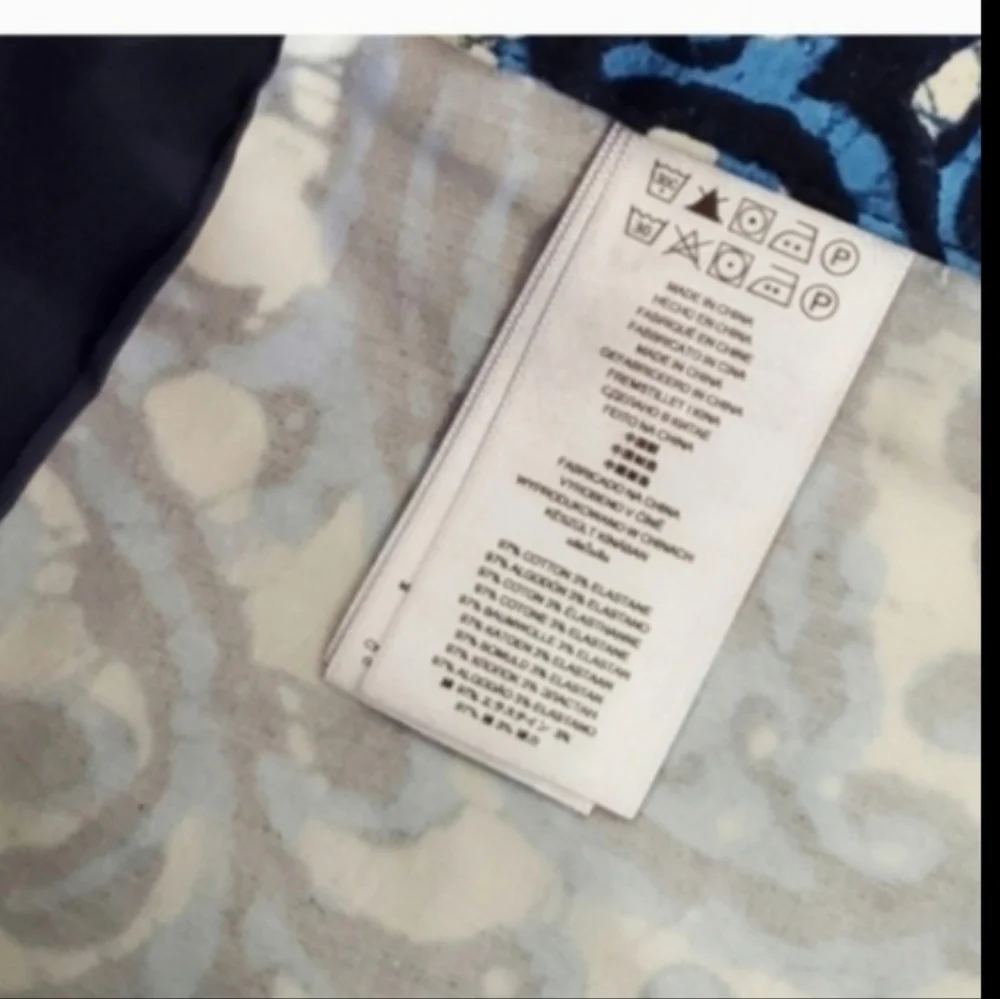 NEW Michael Kors Blue Cotton Paisley Short 14